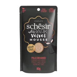 Schesir Dark Mousse poulet/bœuf 80GR. En vente chez Crafty Fox.