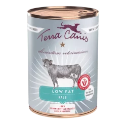 Low Fat veau. Gamme spécifique pour les chiens souffrant de problème de surpoids ou de pancréas.